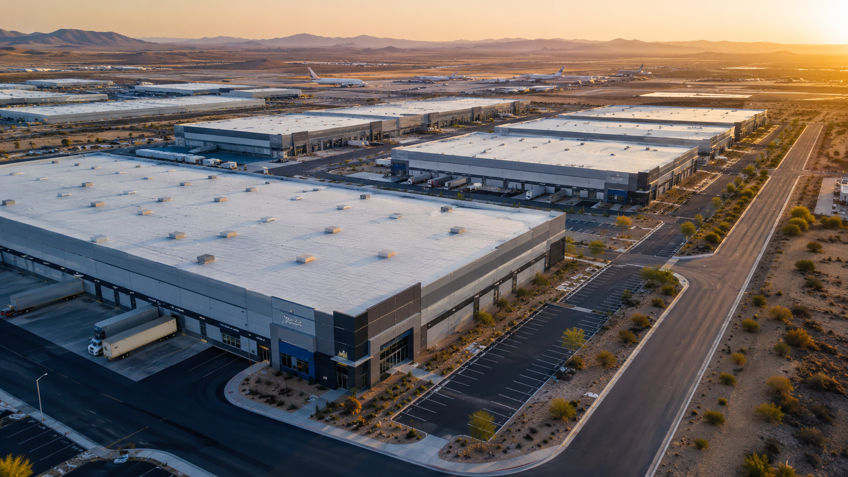 Aerial view of Dubai South Logistics District
