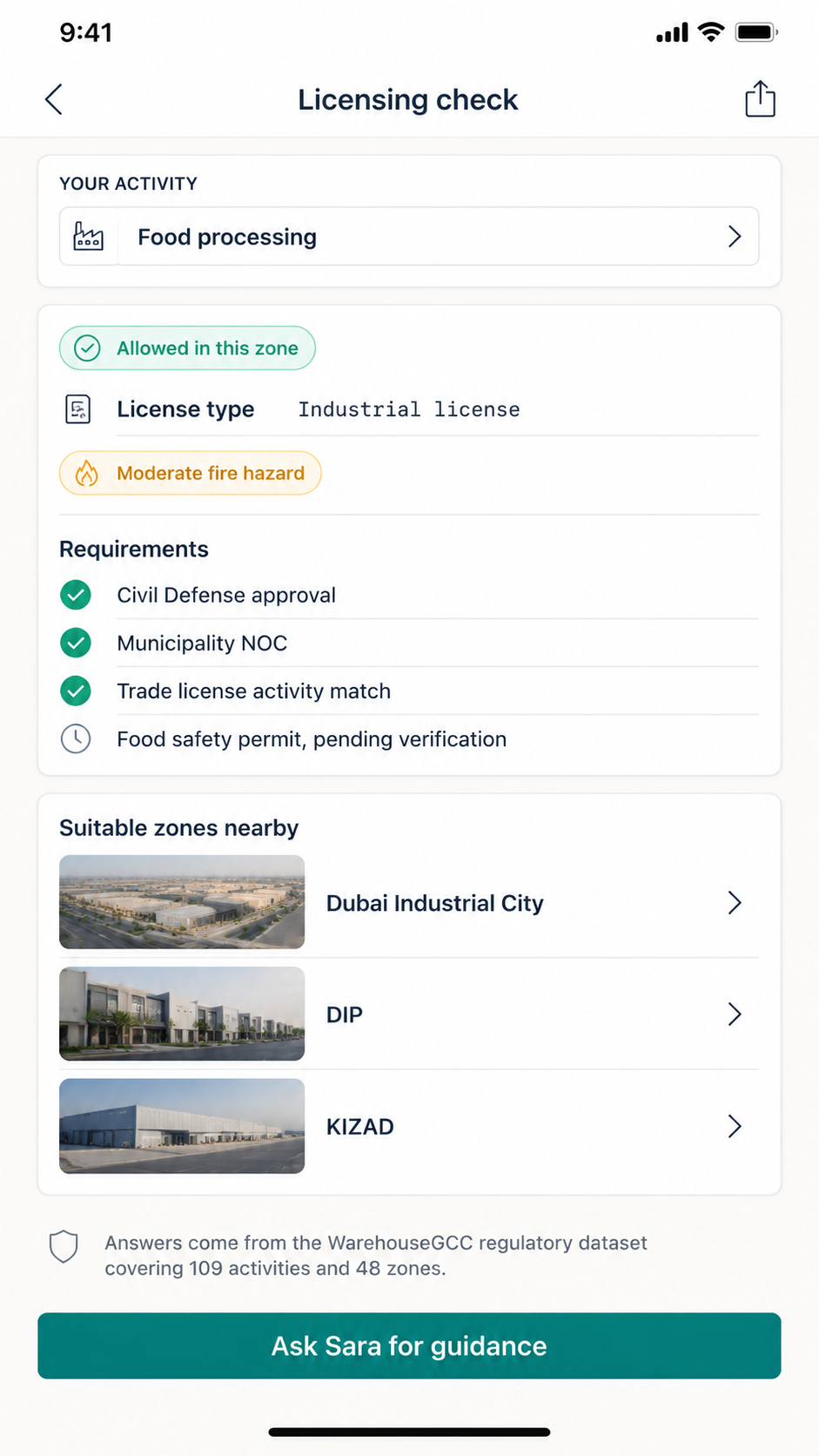 Licensing check on the mobile app
